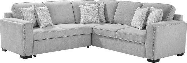 Catania Gray 2 Pc Sleeper Sectional - Thumbnail - Image 1