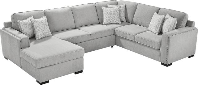 Catania Gray 3 Pc Sleeper Sectional - Thumbnail - Image 4