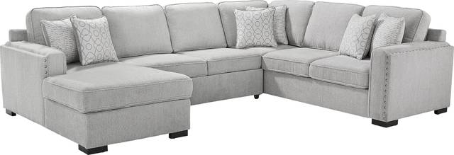 Catania Gray 3 Pc Sleeper Sectional - Thumbnail - Image 1