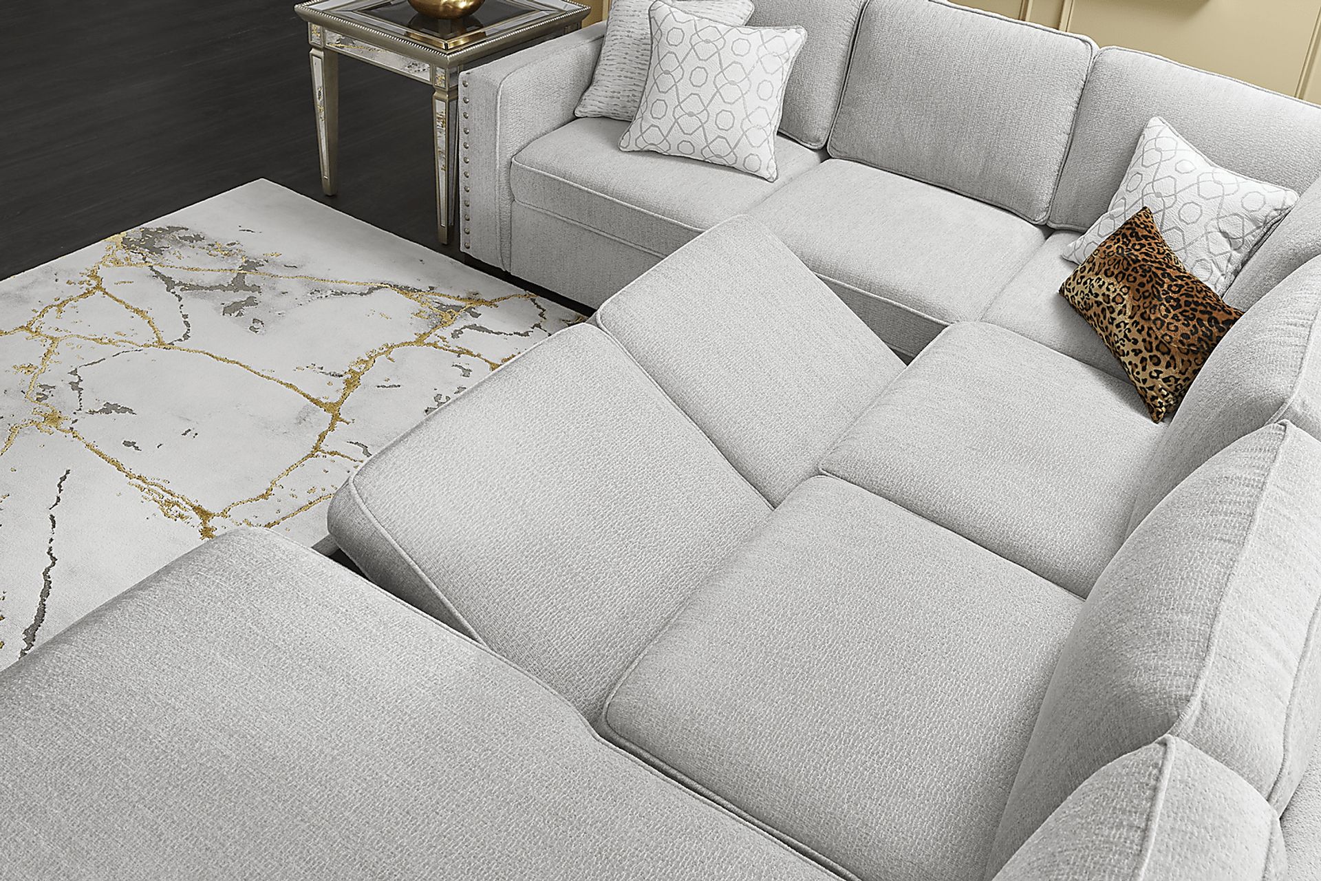Catania Gray 3 Pc Sleeper Sectional - Image 13