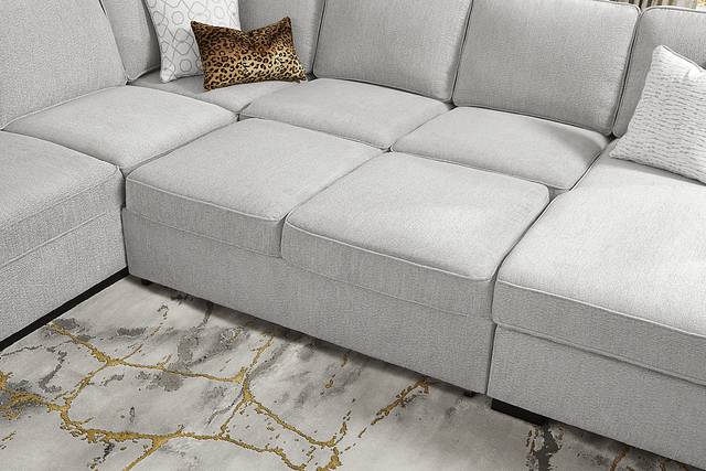 Catania Gray 6 Pc Sleeper Sectional Living Room - Thumbnail - Image 14