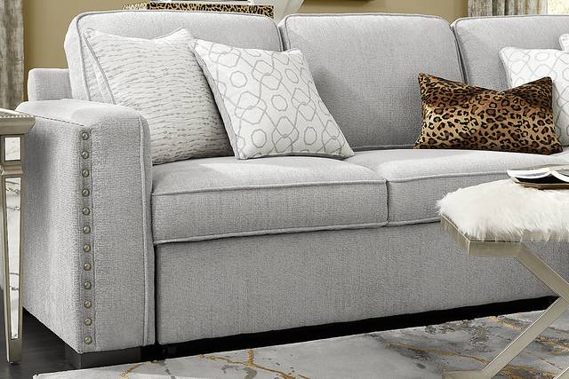 Catania Gray 6 Pc Sleeper Sectional Living Room - Thumbnail - Image 7