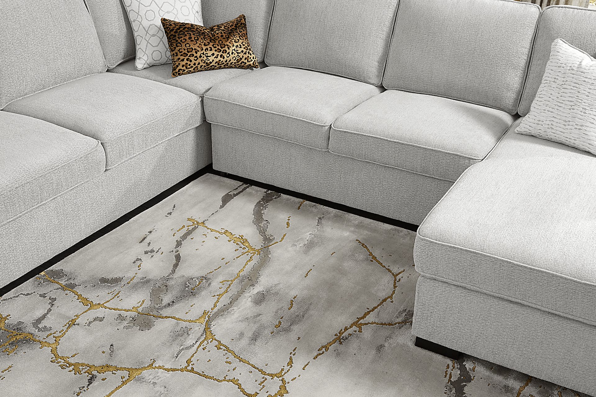 Catania Gray 3 Pc Sleeper Sectional - Image 8