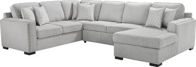 3 pc right arm chaise sleeper sectional