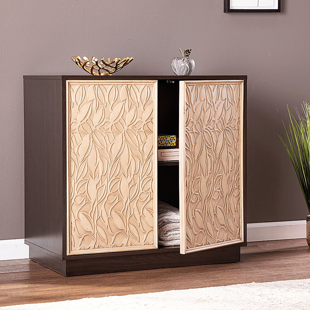 Cato - Accent Cabinet - Dark Brown