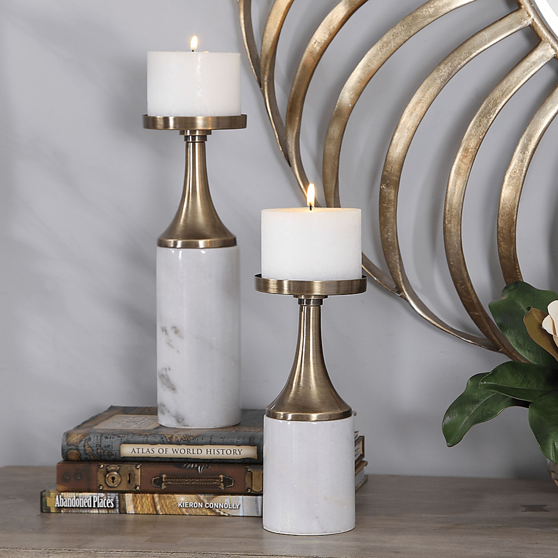 Catarine White Candle Holder, Set of 2 - Image 3