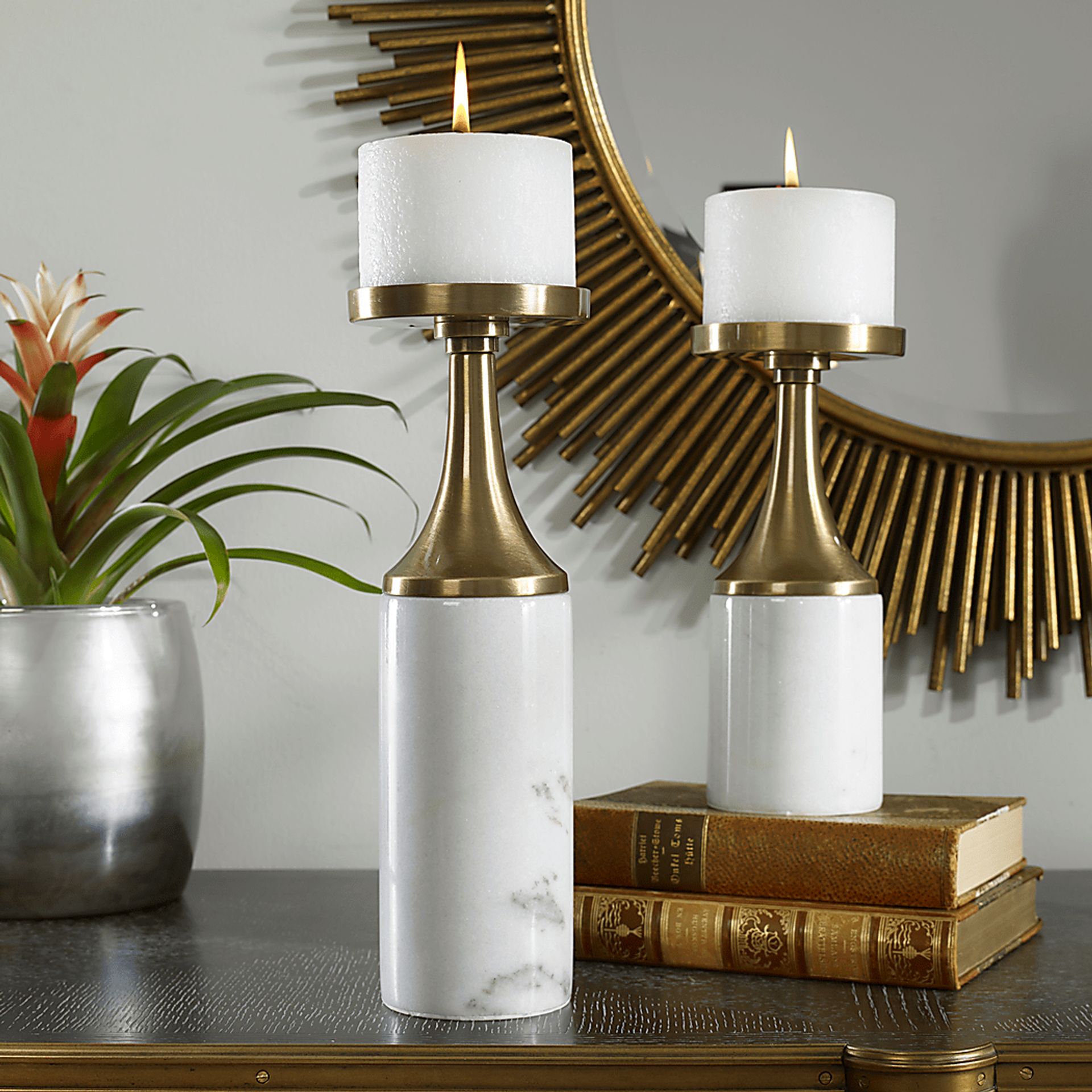 Catarine White Candle Holder, Set of 2 - Image 4
