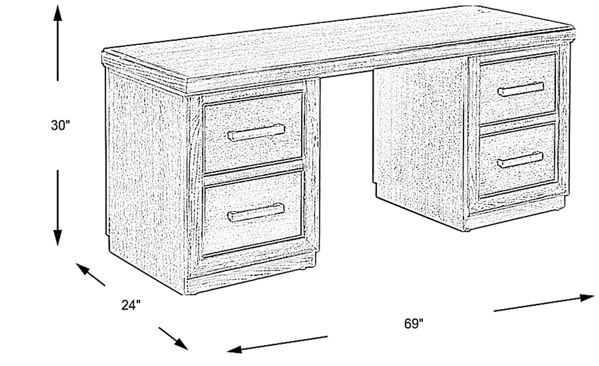 Cates Ridge Light Gray 3 Pc Desk | Rooms to Go