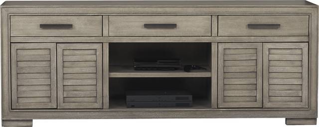 Cates Ridge Light Gray 81 in. Console - Thumbnail - Image 2