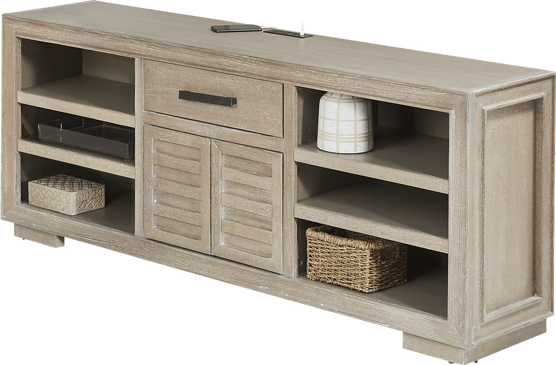 Cates Ridge Light Gray Work Station - Image 1