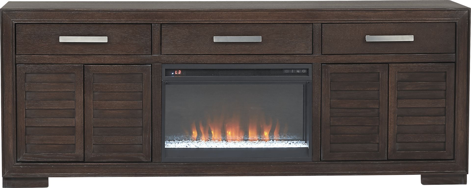 Cates Ridge Tobacco 81 in. Console with Electric Fireplace - Image 2