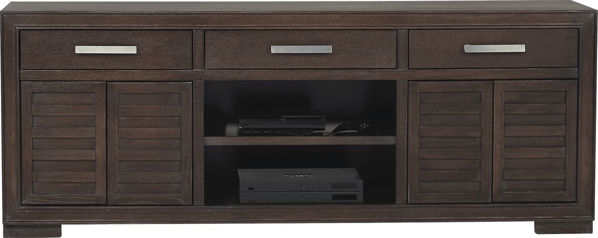 Cates Ridge Tobacco Dark Wood 81 in. Console | Rooms to Go