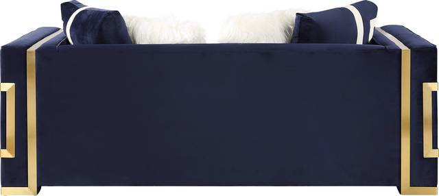 Catowba Blue Loveseat with Four Pillows - Thumbnail - Image 5