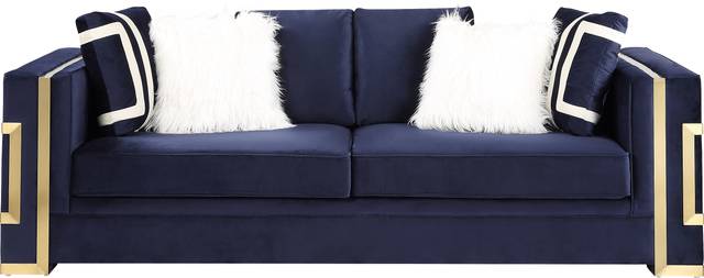 Catowba Blue Sofa with Six Pillows - Thumbnail - Image 3