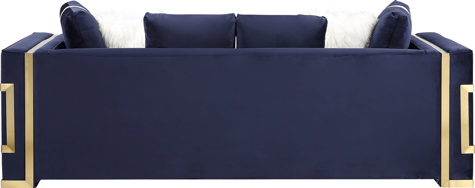 Catowba Blue Sofa with Six Pillows - Image 5