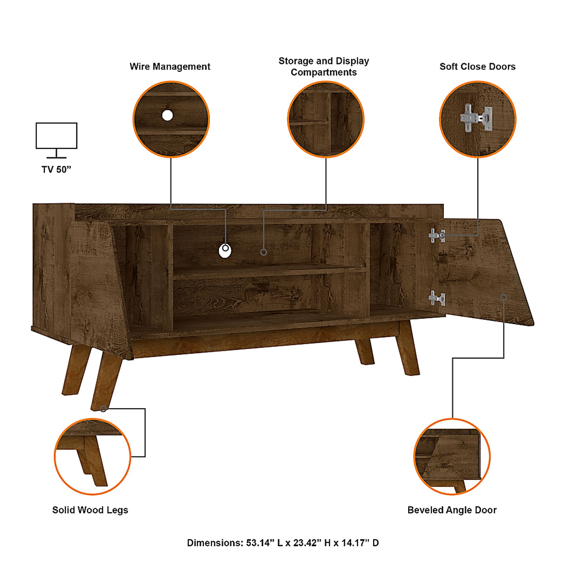 Caughey I Brown 53.5 in. Console - Image 8