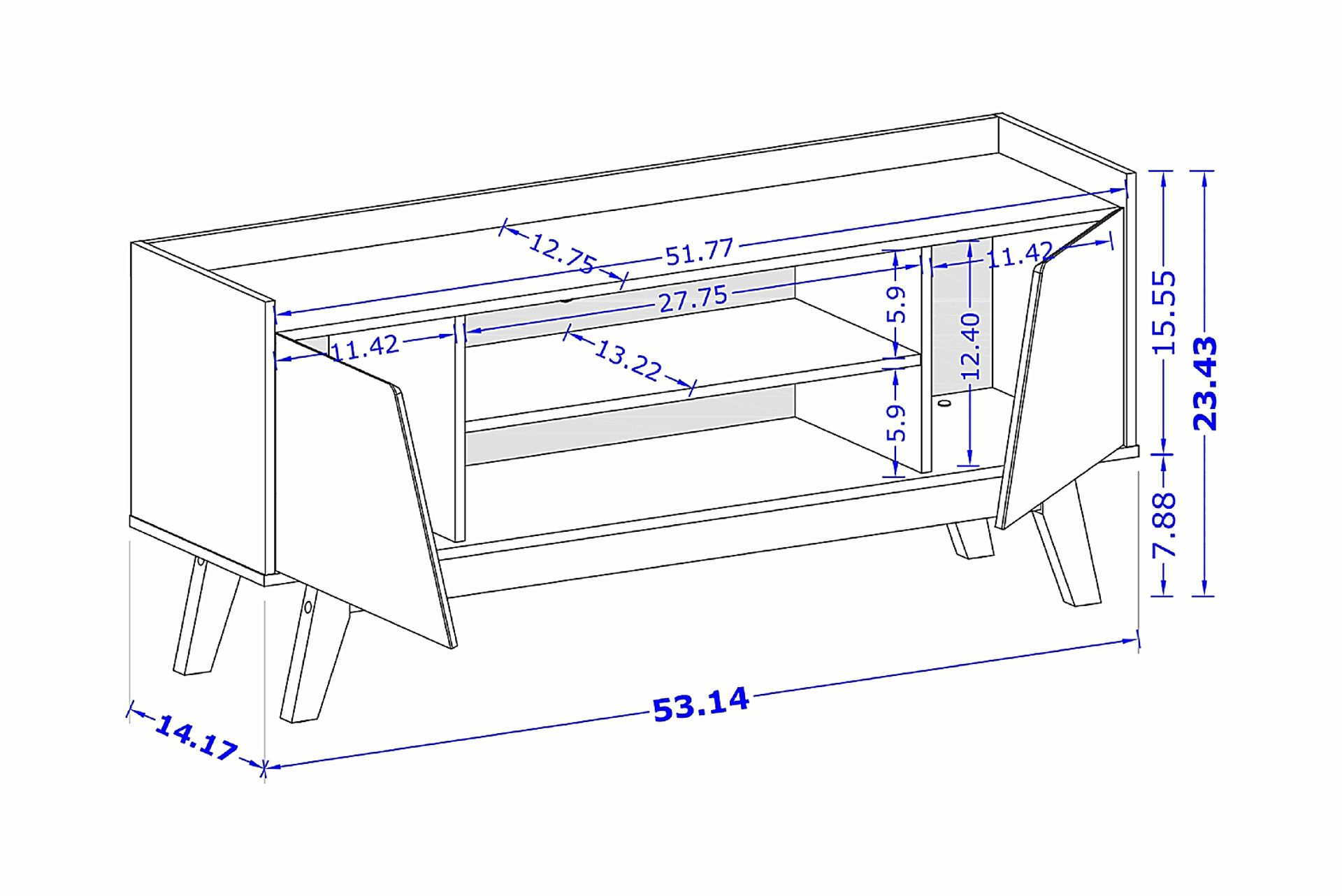 Caughey I Gray 53.5 in. Console - Image 6