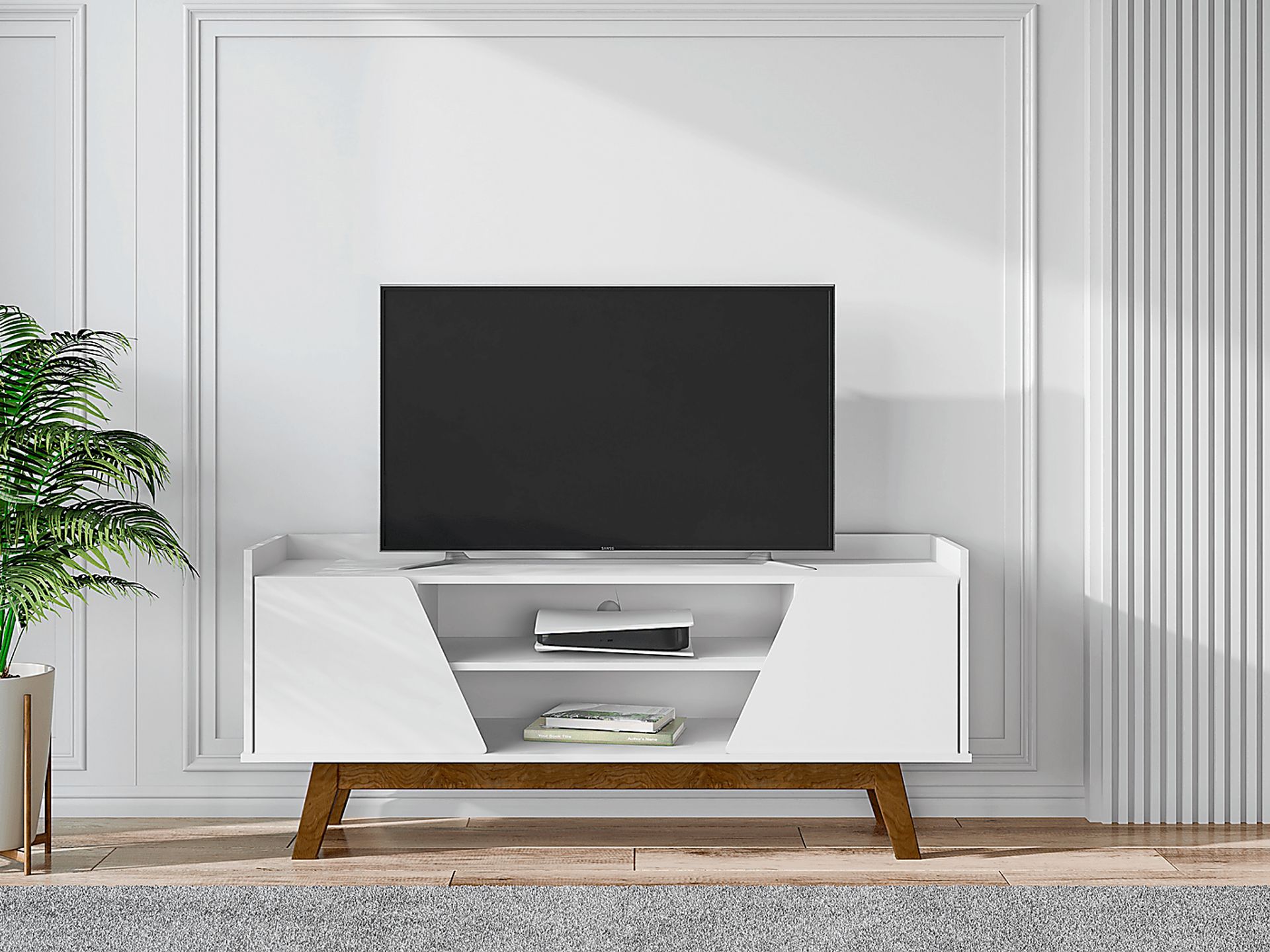 Caughey I White 53.5 in. Console - Image 2