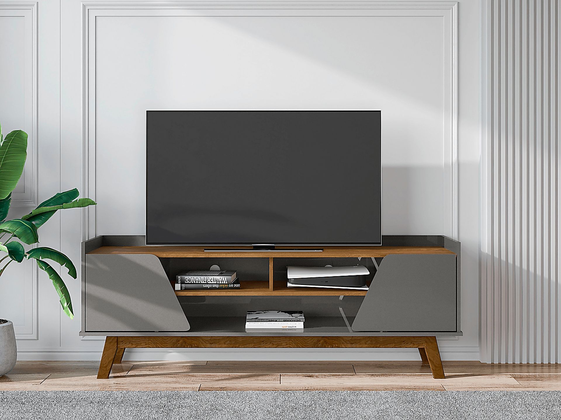Caughey II Gray 63 in. Console - Image 2