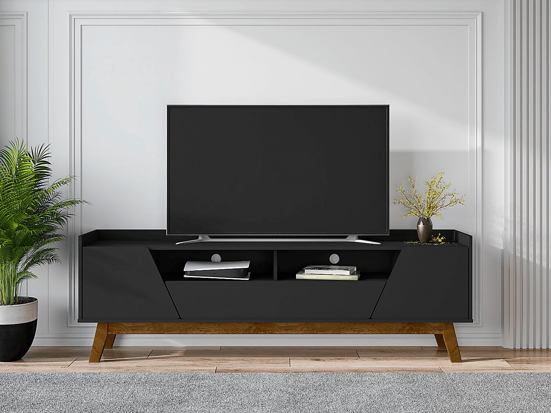 Caughey III Black 71 in. Console - Image 2