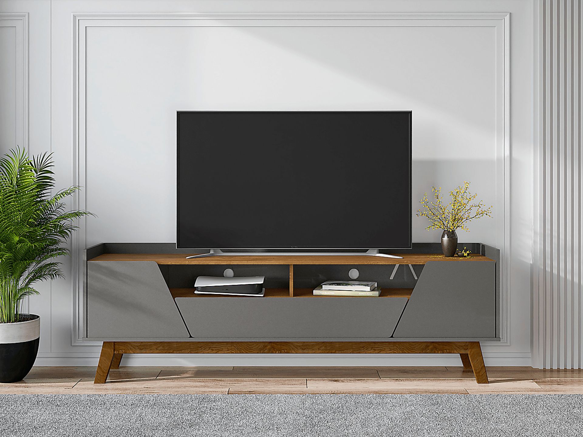 Caughey III Gray 71 in. Console - Image 2
