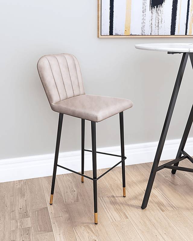 Cauldwell Gray Bar Height Stool, Set of 2 - Thumbnail - Image 3