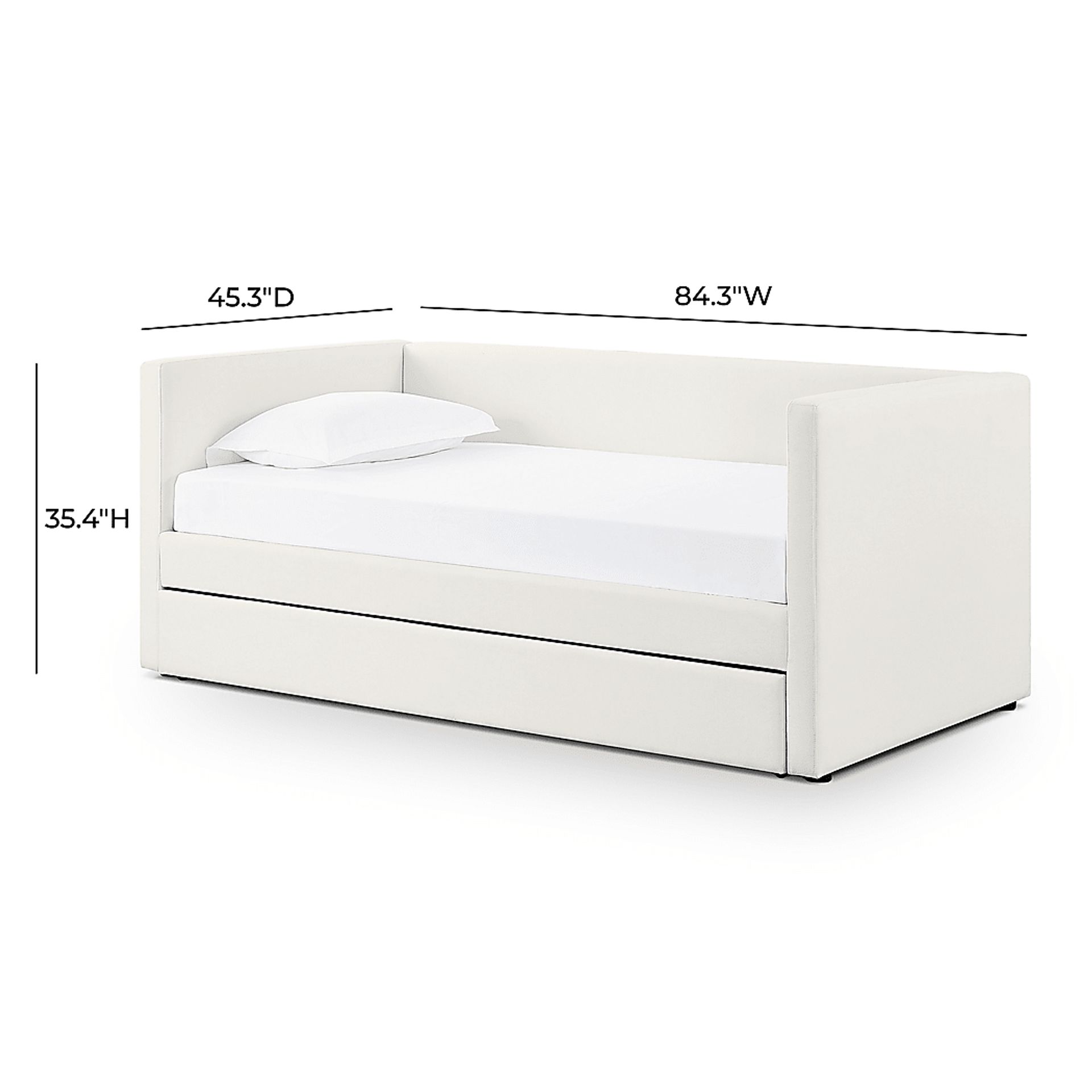 Caulfieldy Cream Twin Daybed with Trundle - Image 13