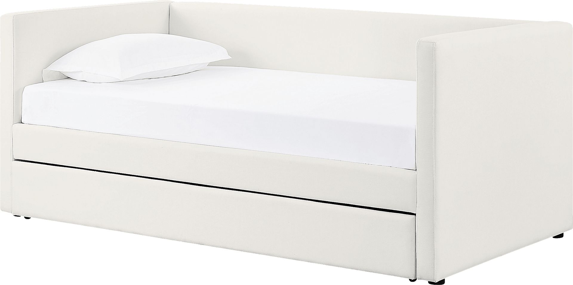 Caulfieldy Cream Twin Daybed with Trundle - Image 1