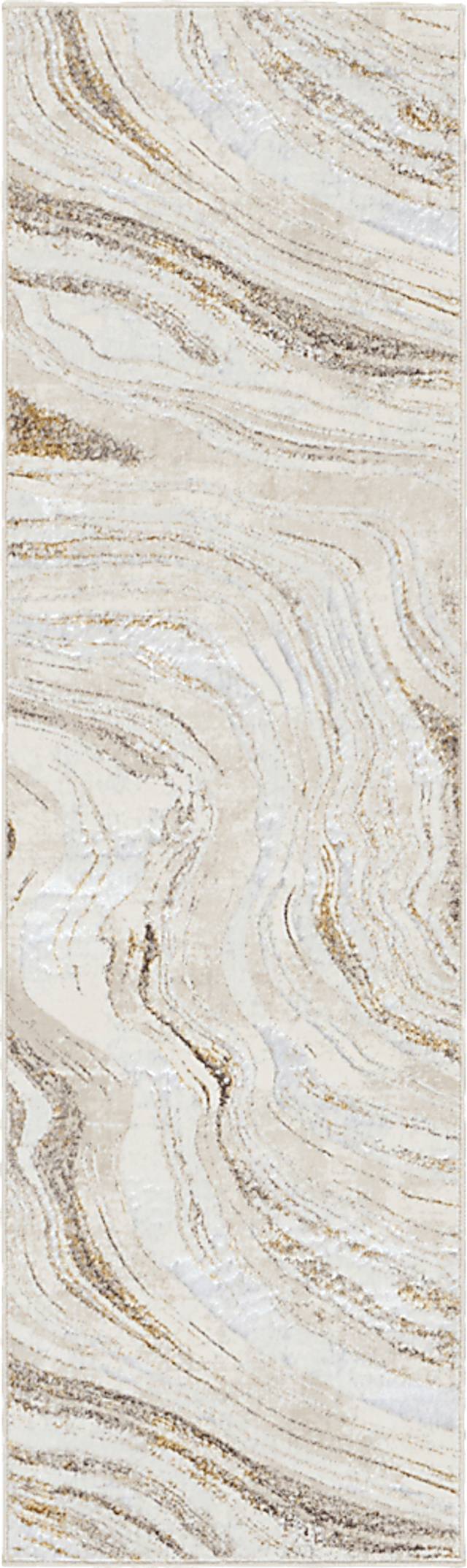 Caulgan Gray/Gold 2'3 x 7'6 Runner Rug - Thumbnail - Image 1