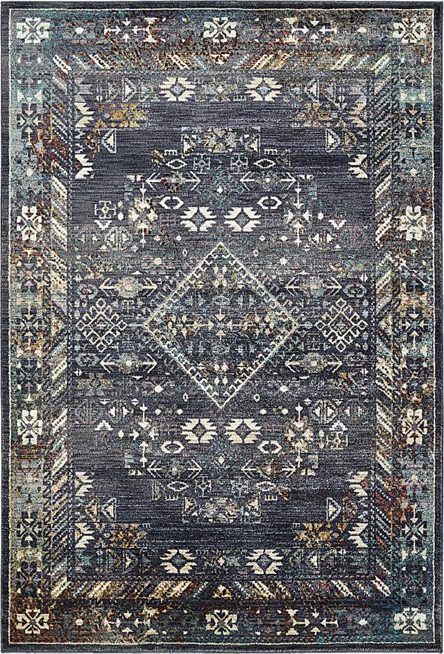 Cauna Navy 8'4 x 11'7 Rug - Thumbnail - Image 1
