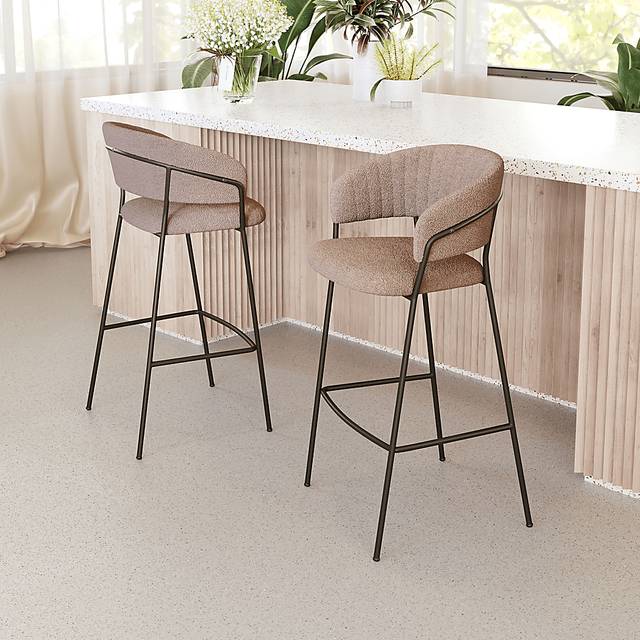 Causbie Brown Barstool, Set of 2 - Thumbnail - Image 2