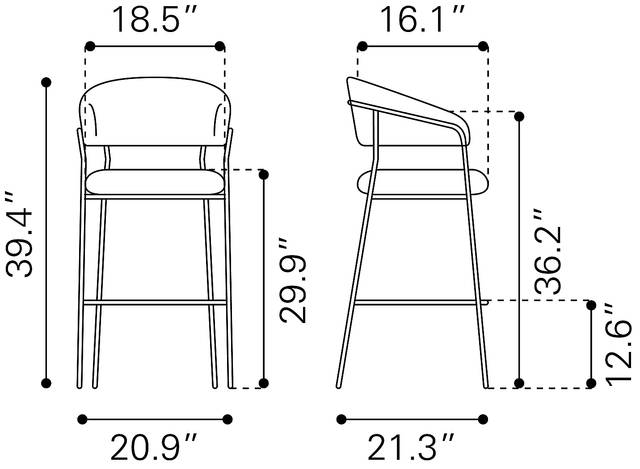 Causbie Brown Barstool, Set of 2 - Thumbnail - Image 9