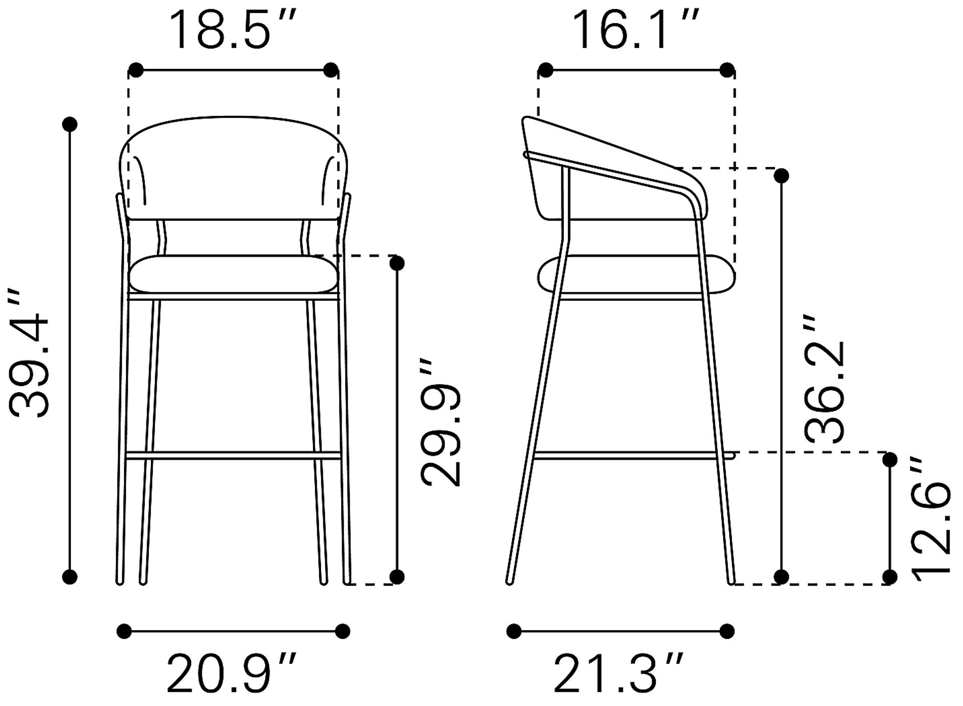 Causbie Brown Barstool, Set of 2 - Image 9