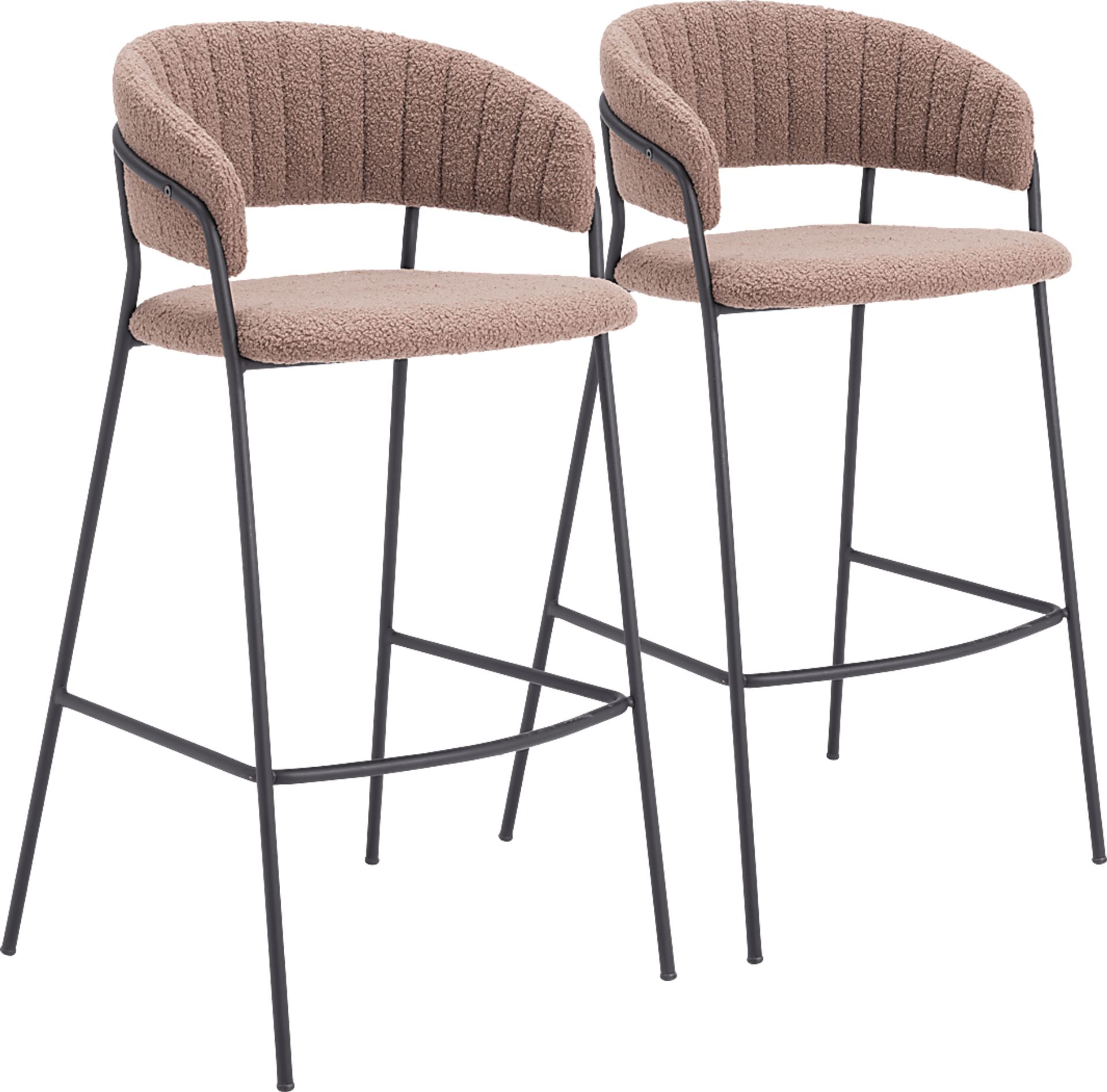 Causbie Brown Barstool, Set of 2 - Image 1