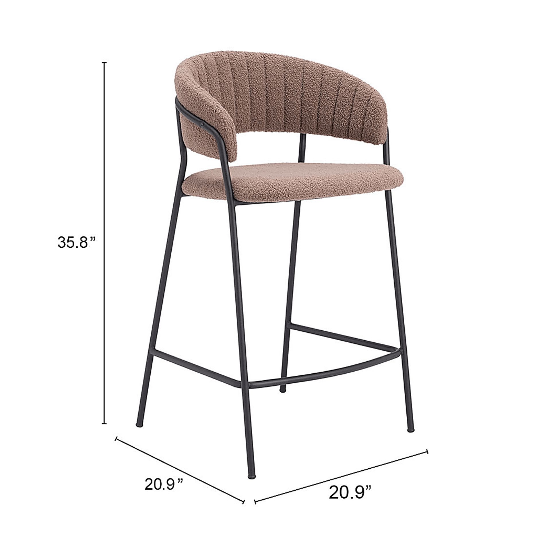 Causbie Brown Counter Height Stool, Set of 2 - Image 8