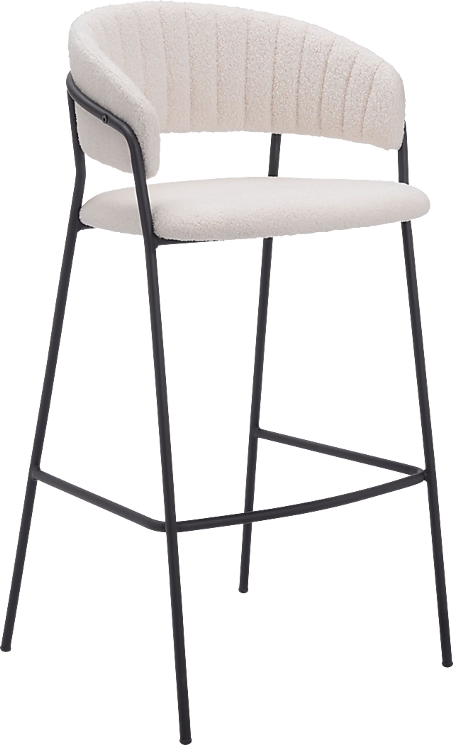 Causbie White Barstool, Set of 2 - Image 3