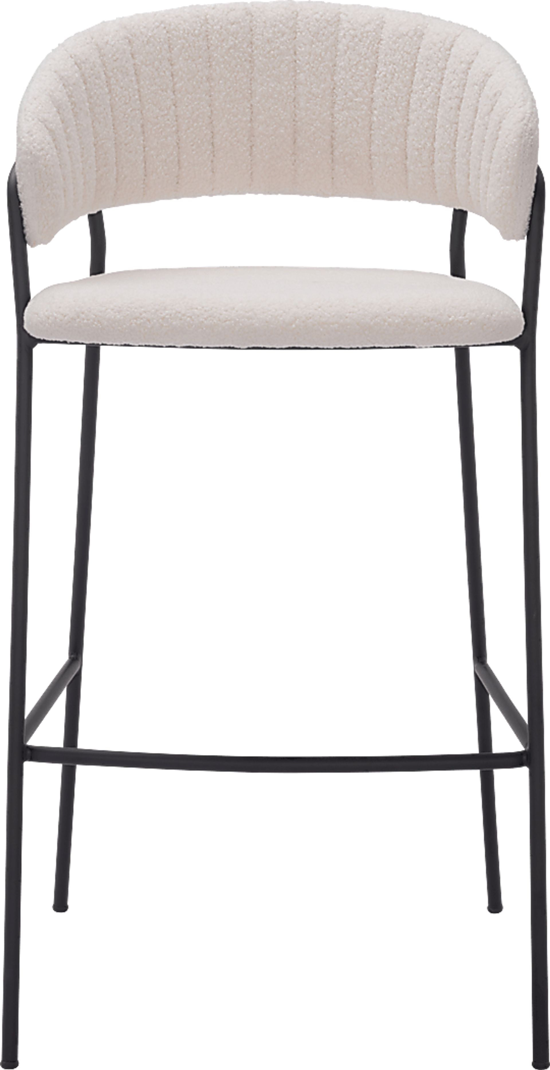 Causbie White Barstool, Set of 2 - Image 4