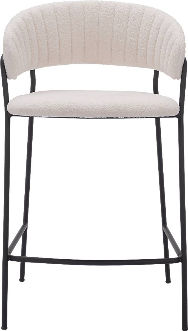 Causbie White Counter Height Stool, Set of 2 - Thumbnail - Image 4