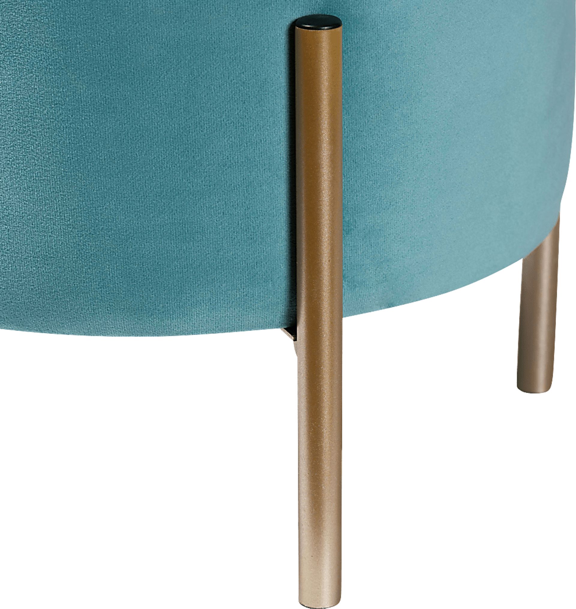 Causton Blue Ottoman - Image 4