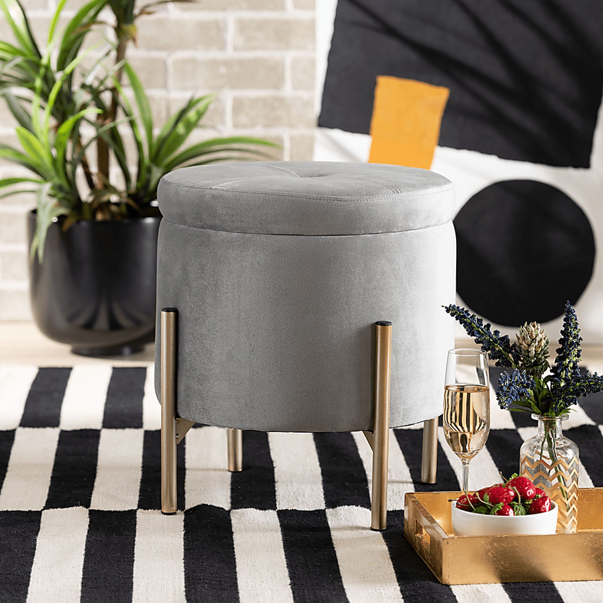Causton Gray Ottoman - Image 6