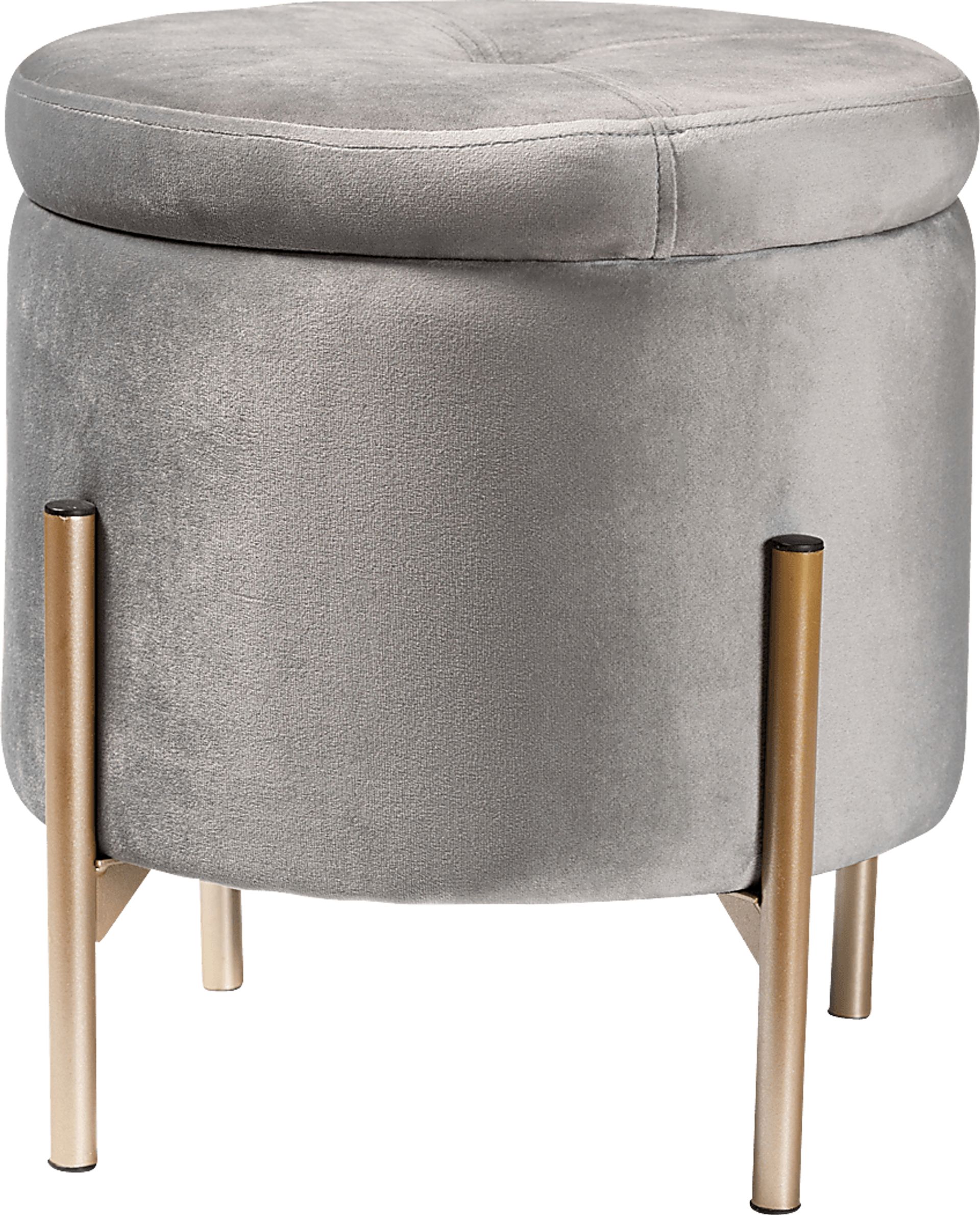 Causton Gray Ottoman - Image 1