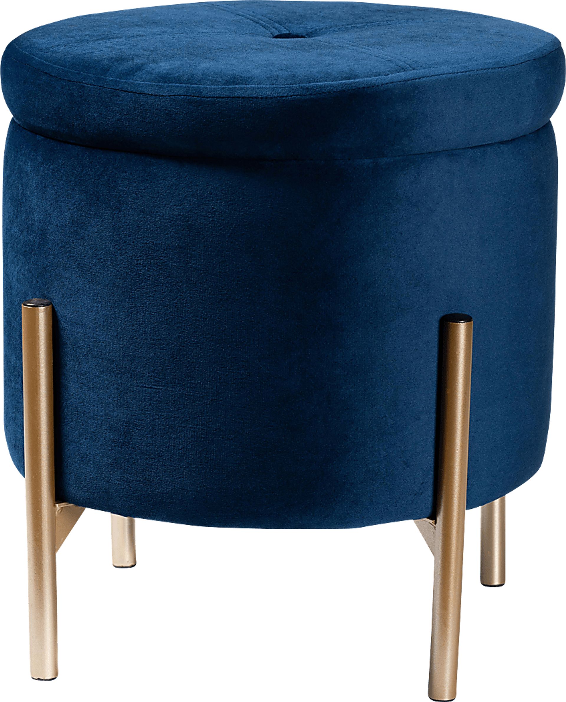 Causton Navy Ottoman - Image 1