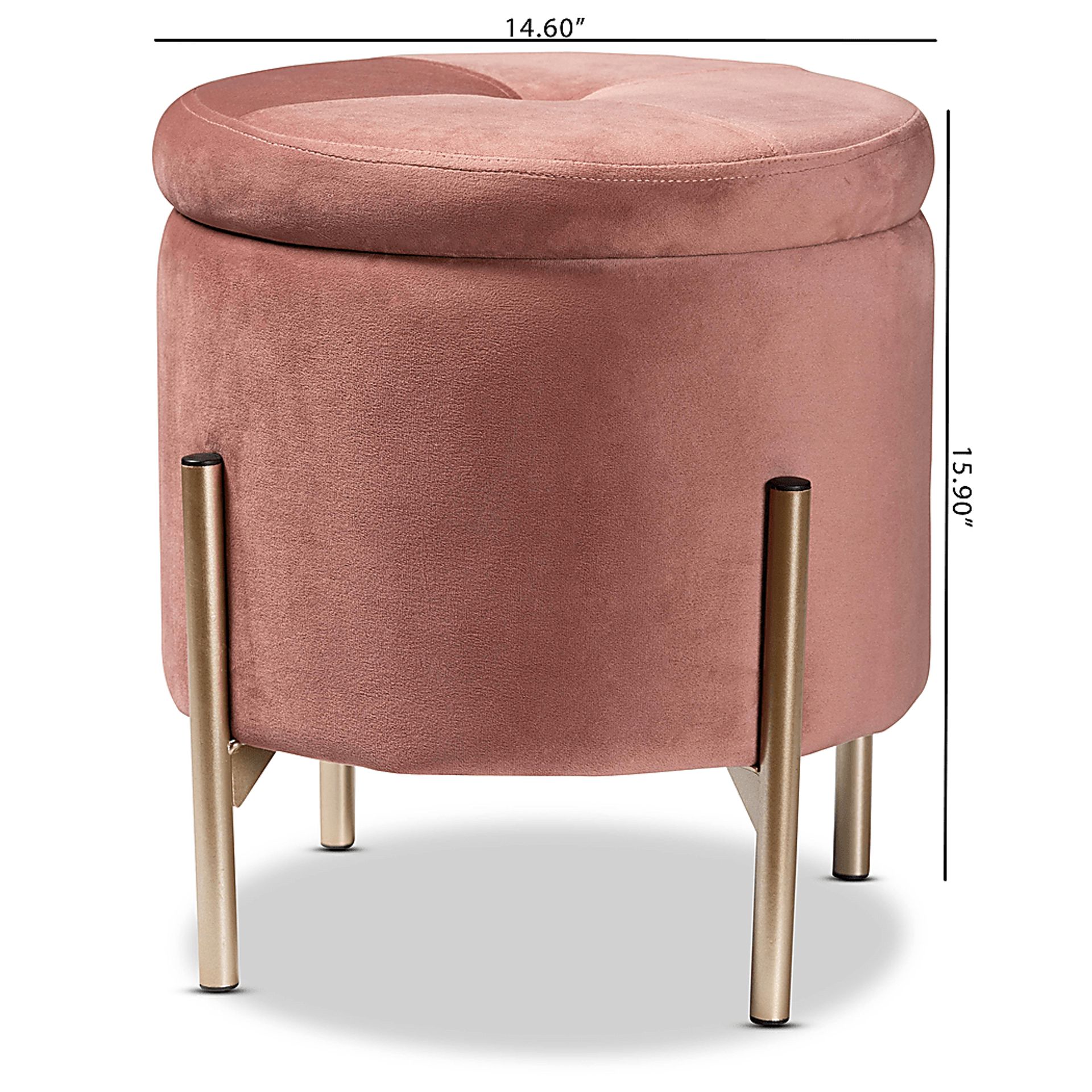 Causton Pink Ottoman - Image 8