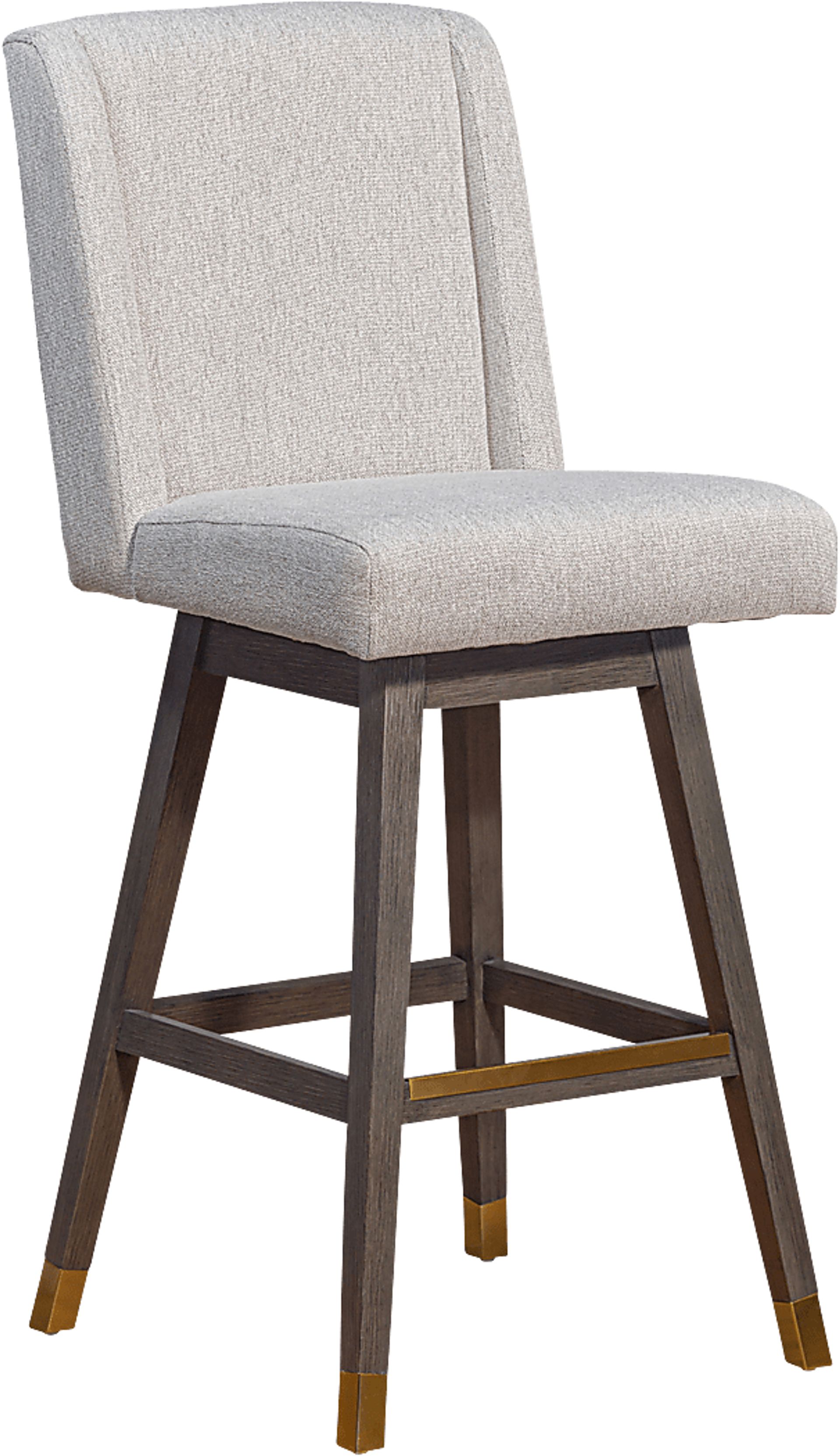 Cauthorn Beige Swivel Bar Stool - Image 1