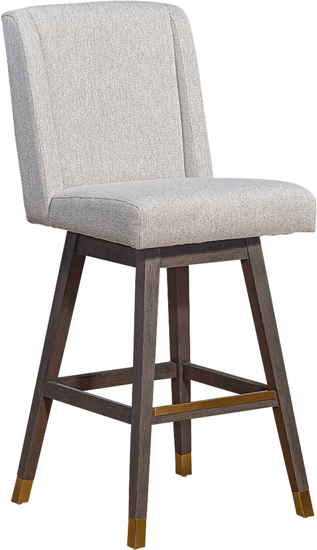 Cauthorn Beige Swivel Barstool - Thumbnail - Image 1