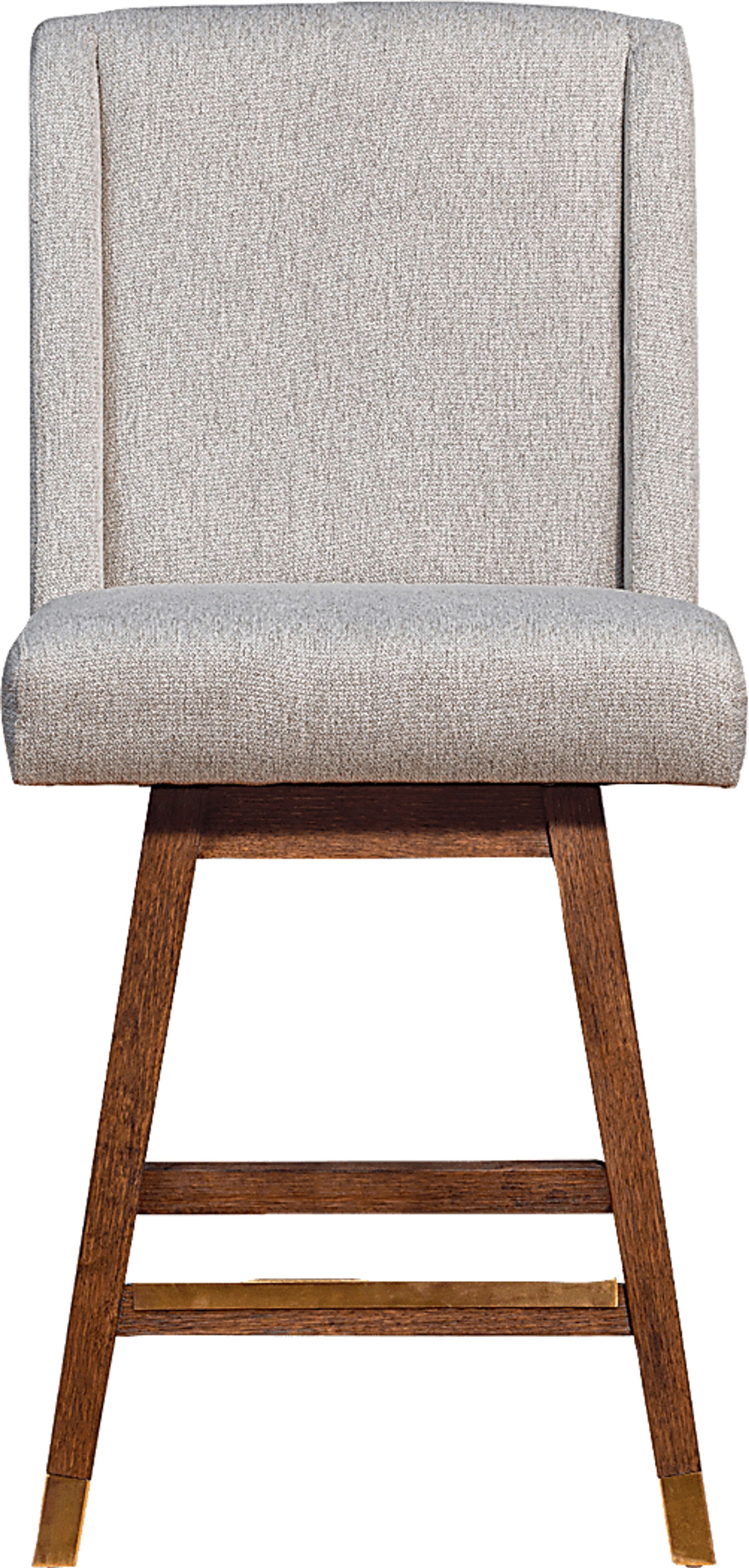 Cauthorn Beige Swivel Counter Stool - Image 3