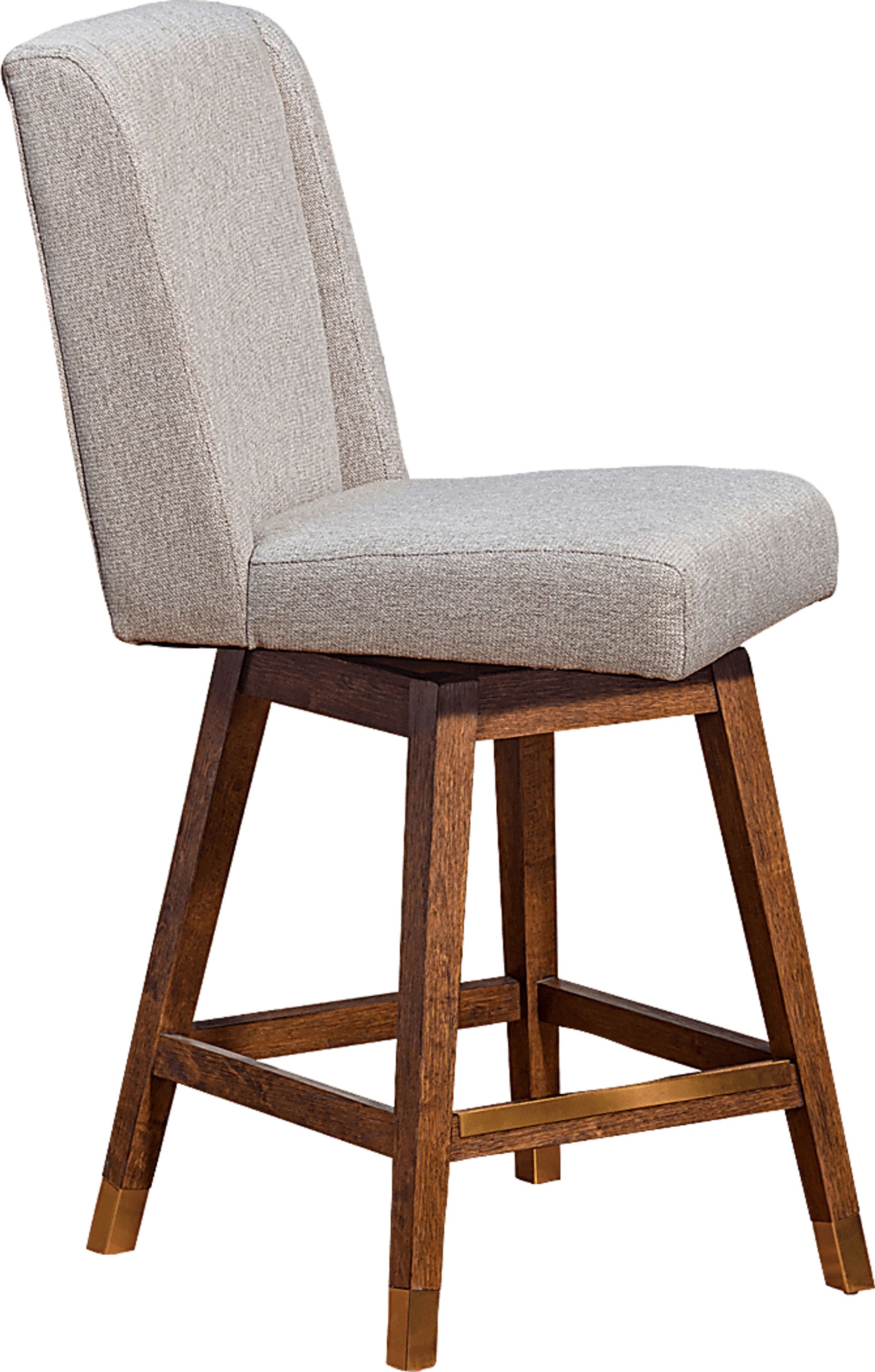 Cauthorn Beige Swivel Counter Stool - Image 4