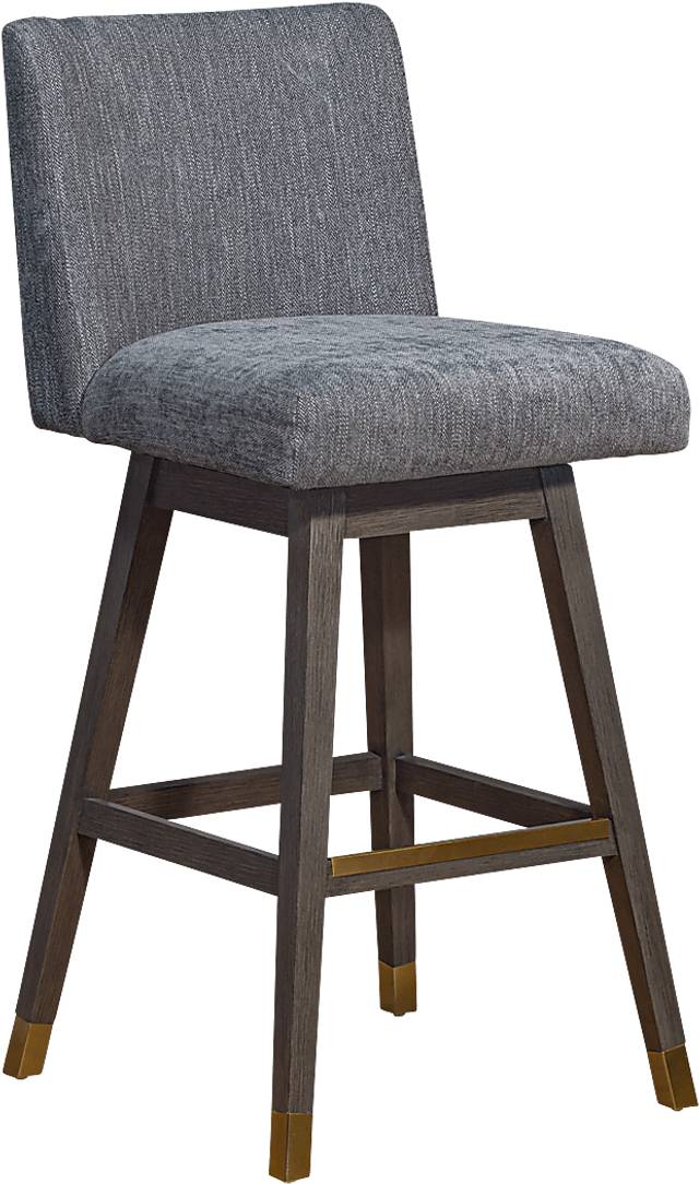 Cauthorn Gray Swivel Barstool - Thumbnail - Image 1