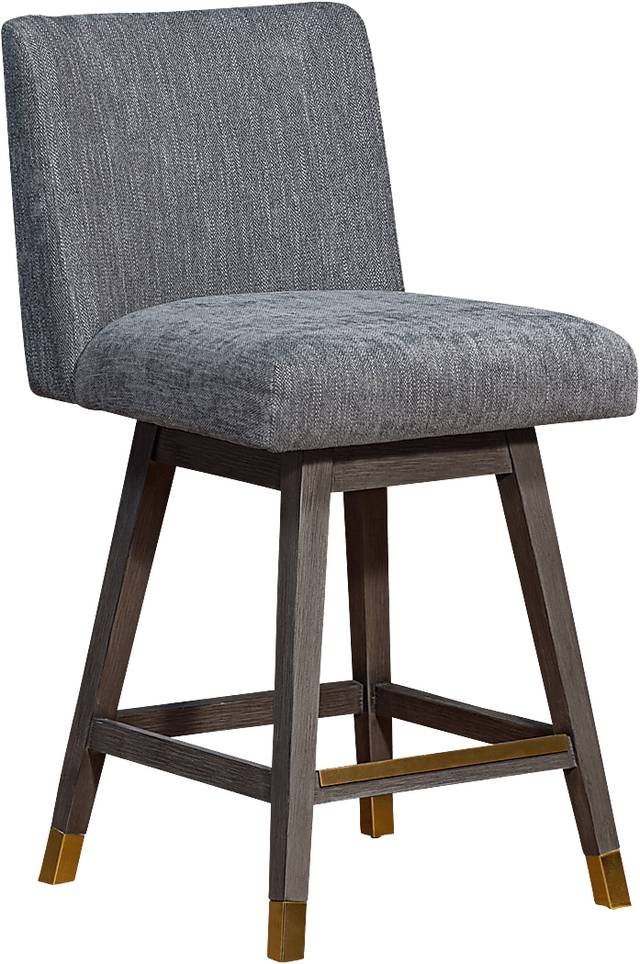 Cauthorn Gray Swivel Counter Stool - Thumbnail - Image 1