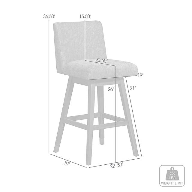 Cauthorn Ivory Swivel Barstool - Thumbnail - Image 10